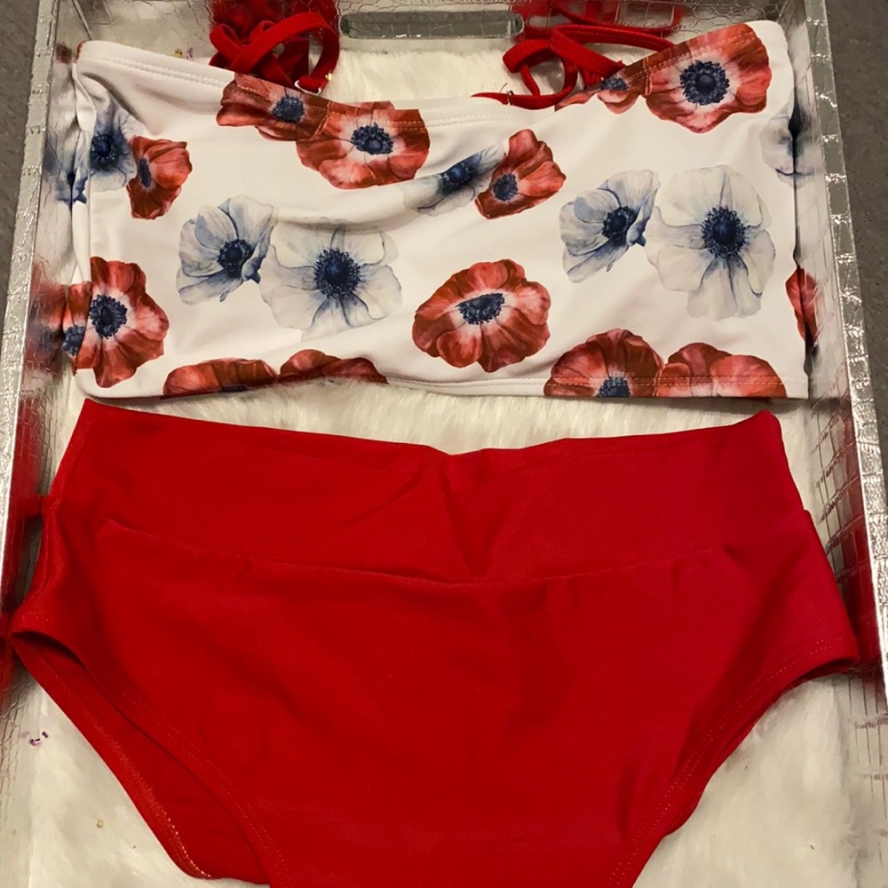 Red two piece bathing suit ❤️‍🔥